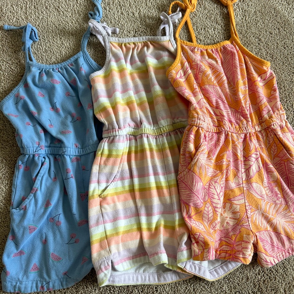 Cat & Jack Kids Bodysuits in Blue, Multicolor, and Orange